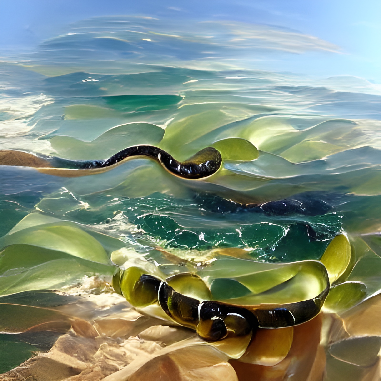 10007 olive sea snake