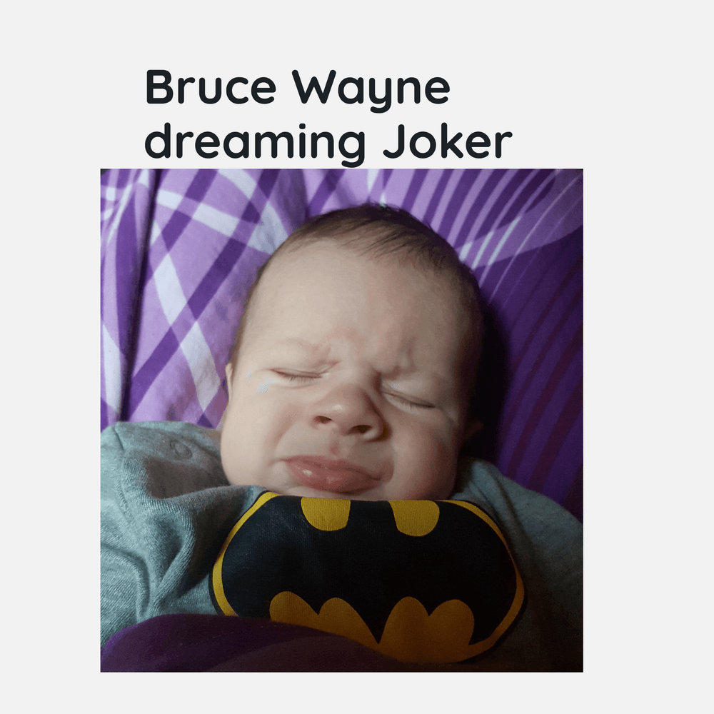 Baby BATMAN dreaming Joker - Bg NFT - memes | OpenSea