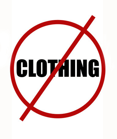 no clothing allowed