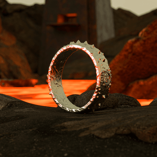 "Rune Root" Platinum Ring of Vitriol