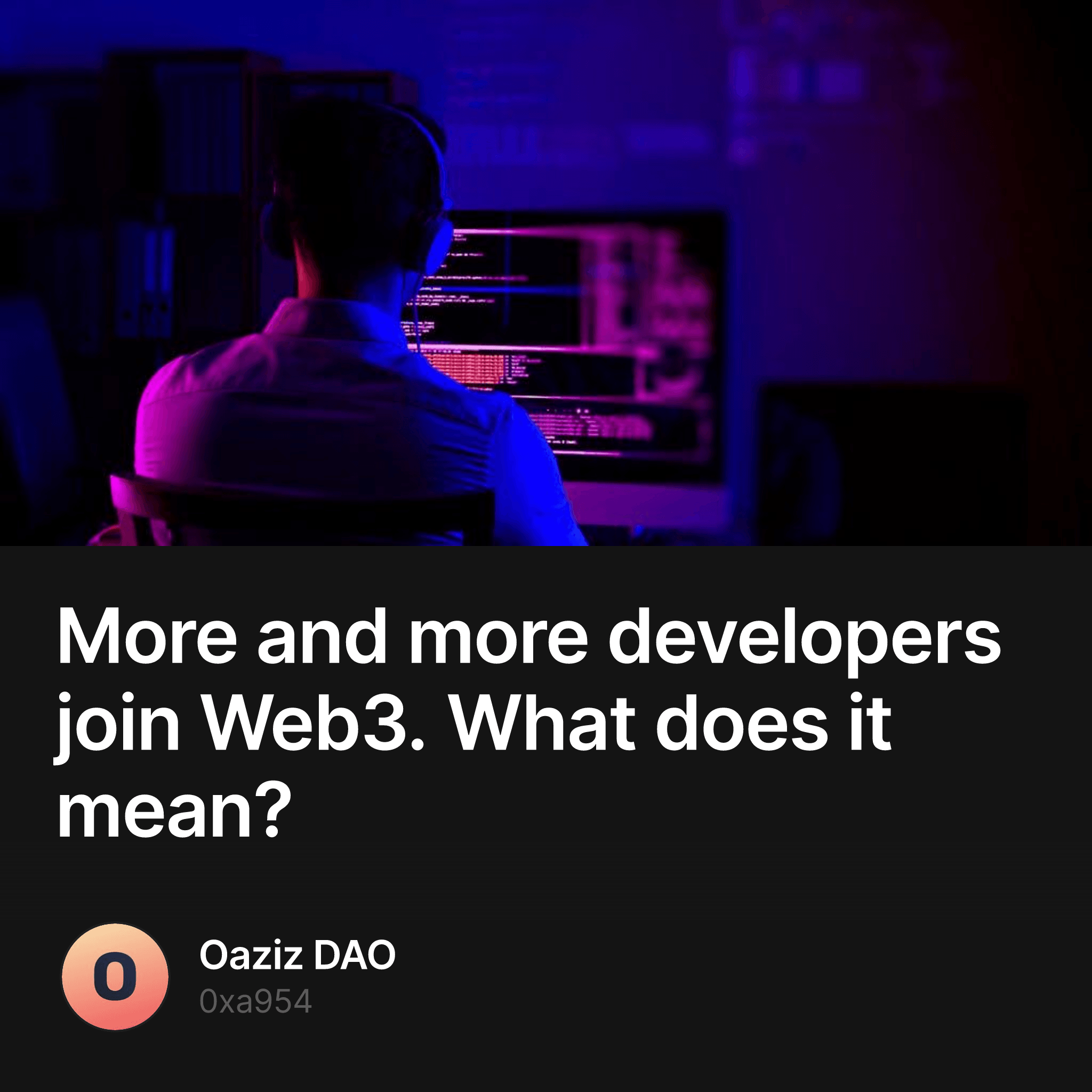 More and more developers join 3. What does it mean? Collection OpenSea