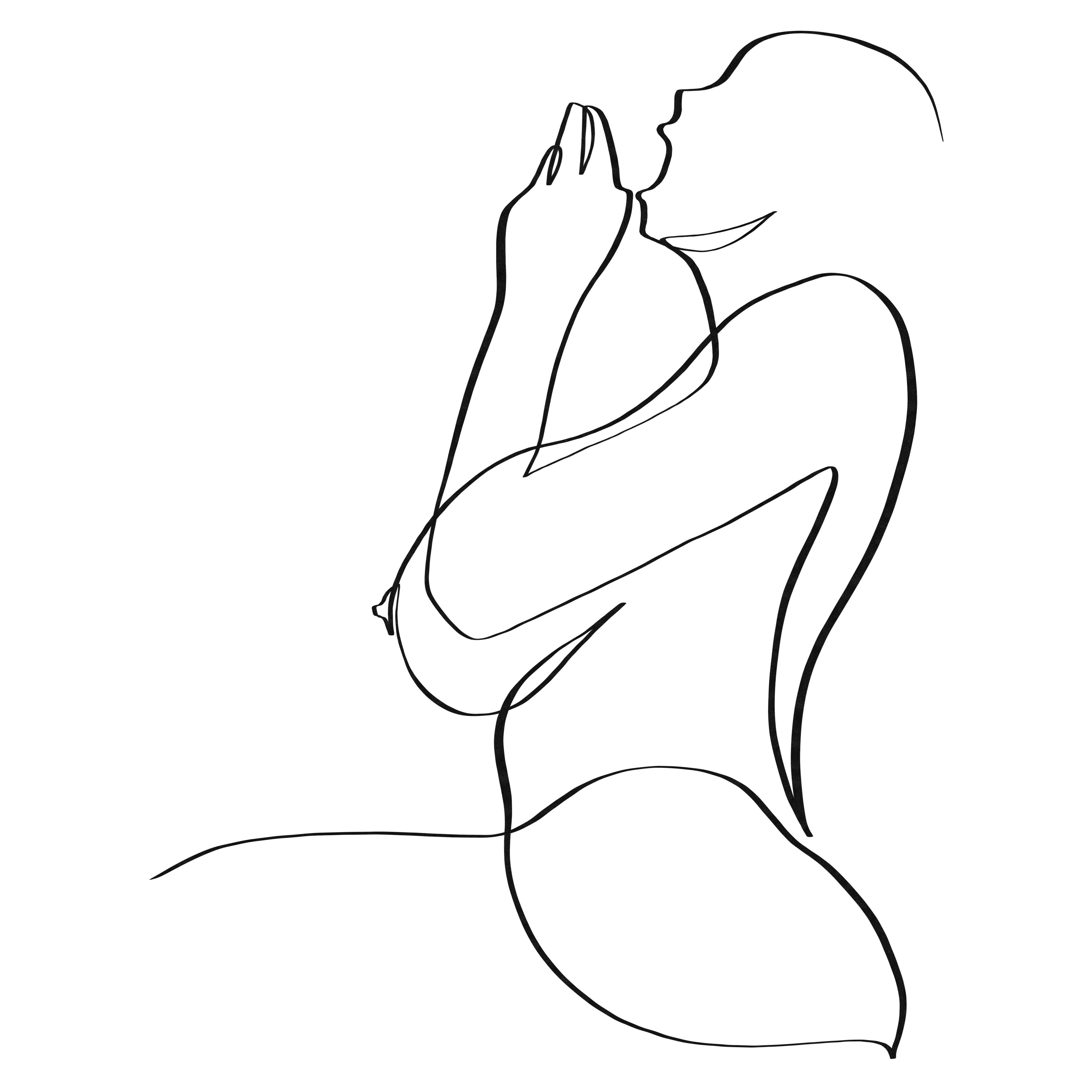 Forbidden Fruit sex position one line art#61 - Erotic Originals | OpenSea