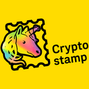 Crypto stamp Golden Unicorn