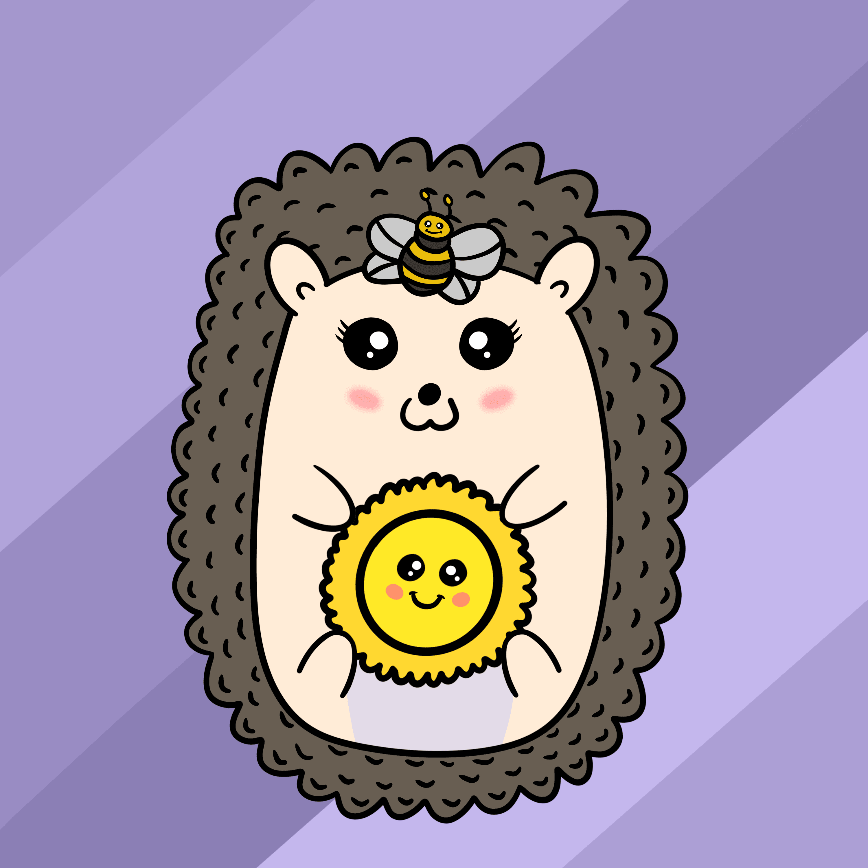 Mini Fluffy Hedgehog #768