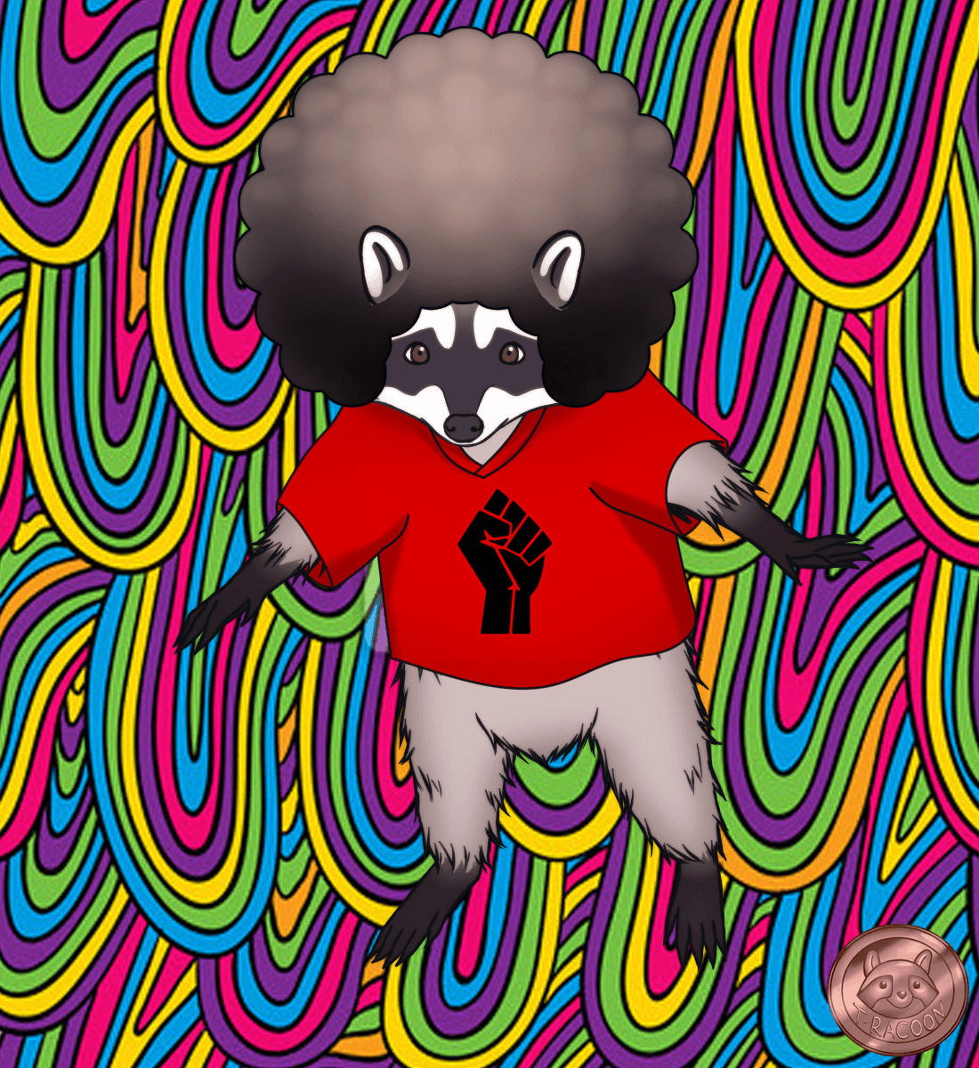 T pose Racoon Meme NFT - Collection