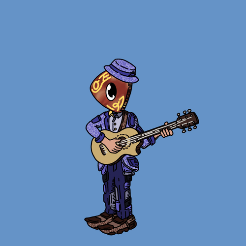 Guitarist one eyed guy #00197