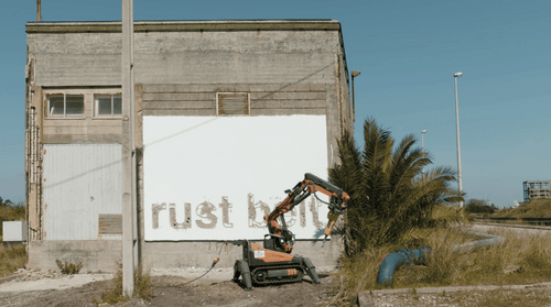 Vhils - Rust Belt Title Piece - Ex Machina 