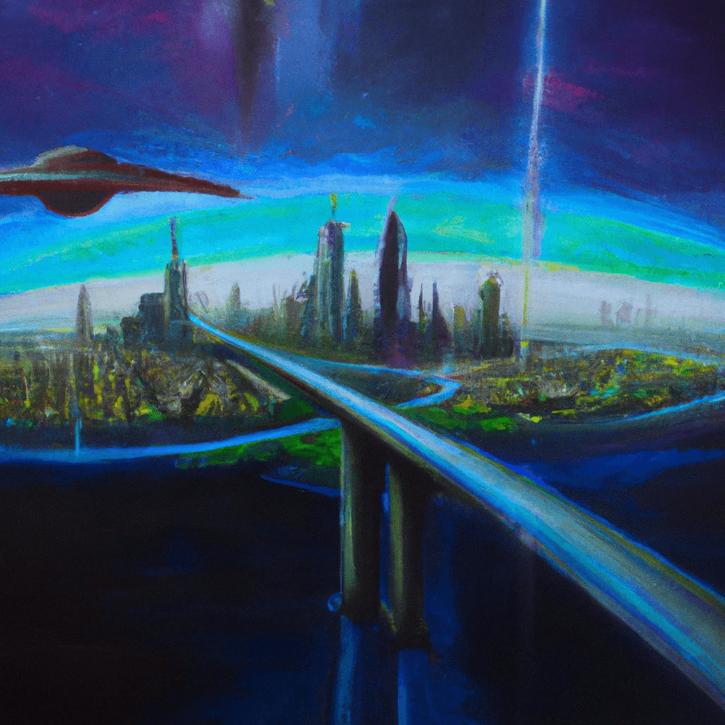 An oil painting of the Metaverse #10