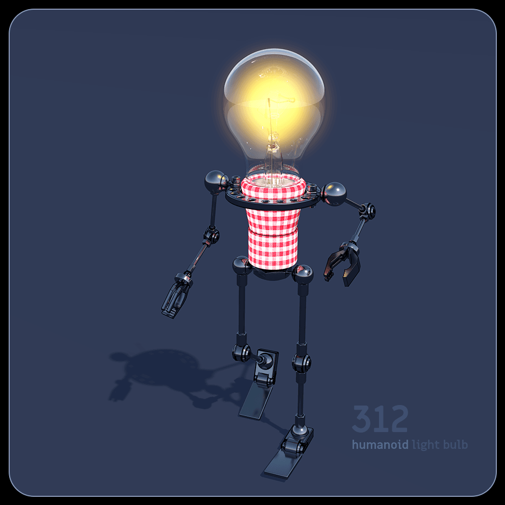 Humanoid light bulb 312