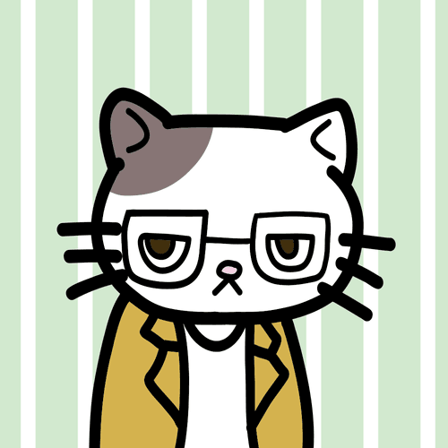 moody  cats #18 "wearing glasses"