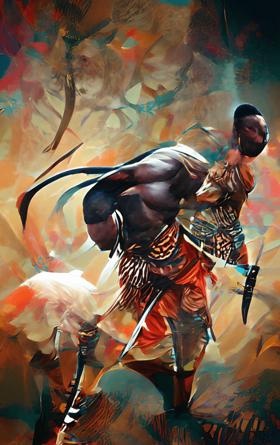 african warrior drawings