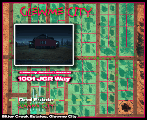 1001 JGR Way. Glewme City