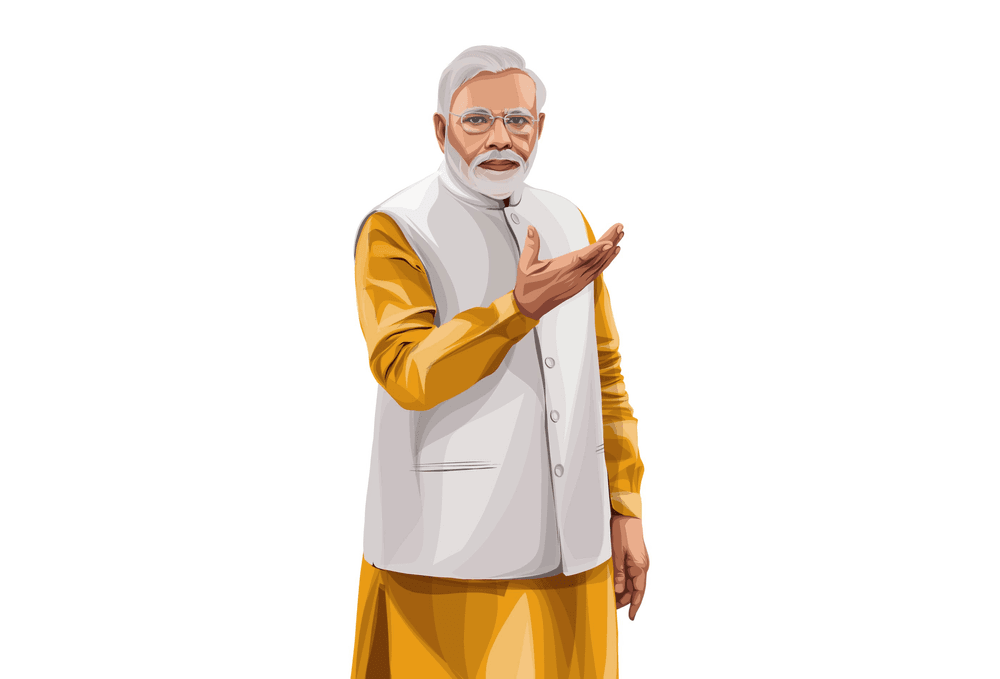 Vector Illustration Of Indian Prime Minister Narendra Modi - MakersPlace |  OpenSea