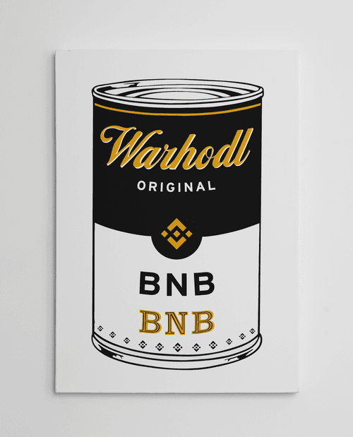 WARHODL 1/1 Binance BNB Artist Proof Crypto Can BNB