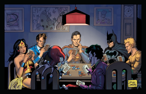 Heroes Playing Poker - Modern Edition
