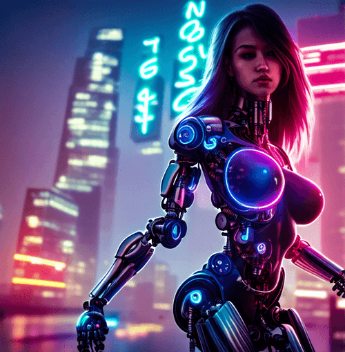 Beautiful cyborg