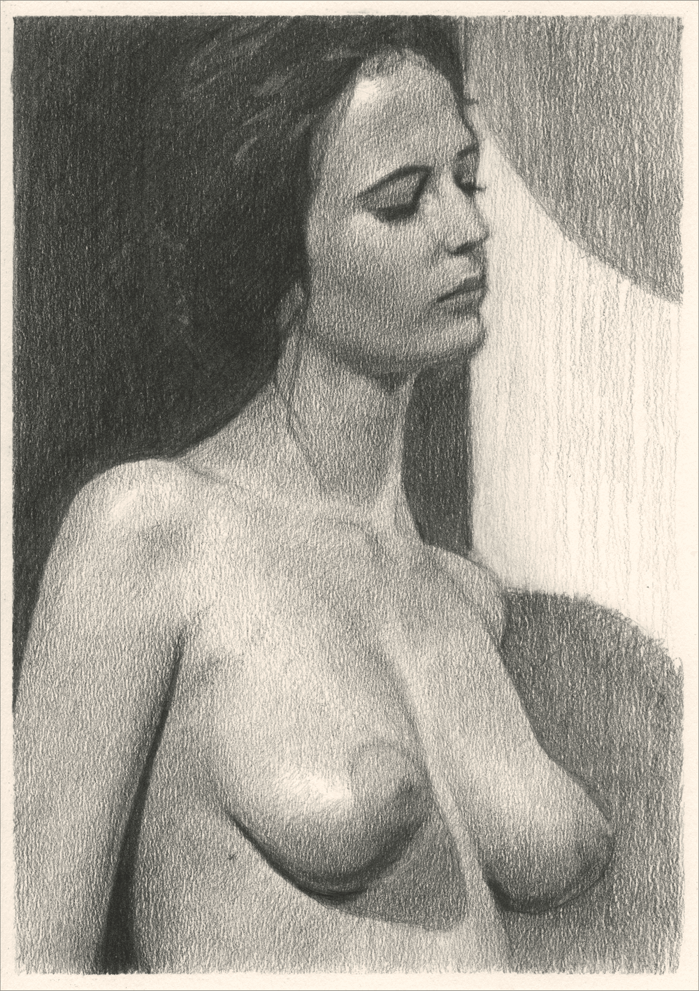 Eva Green Nude Pencil Drawing by Adeyjay - Adeyjay NFT Pencil Art | OpenSea