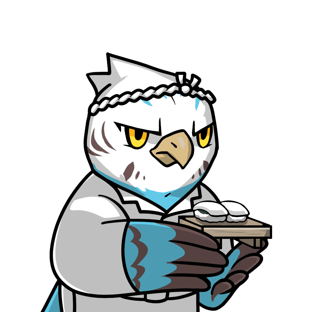 Narukami-Osushi shokunin-Blue budgie #00481