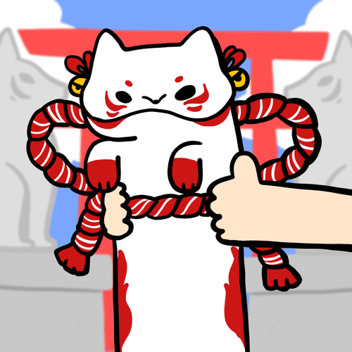 Long long kitsune cat #121