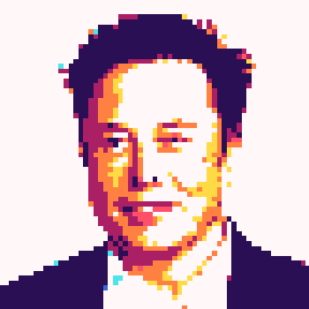 pixel art of Elon Musk - Collection | OpenSea