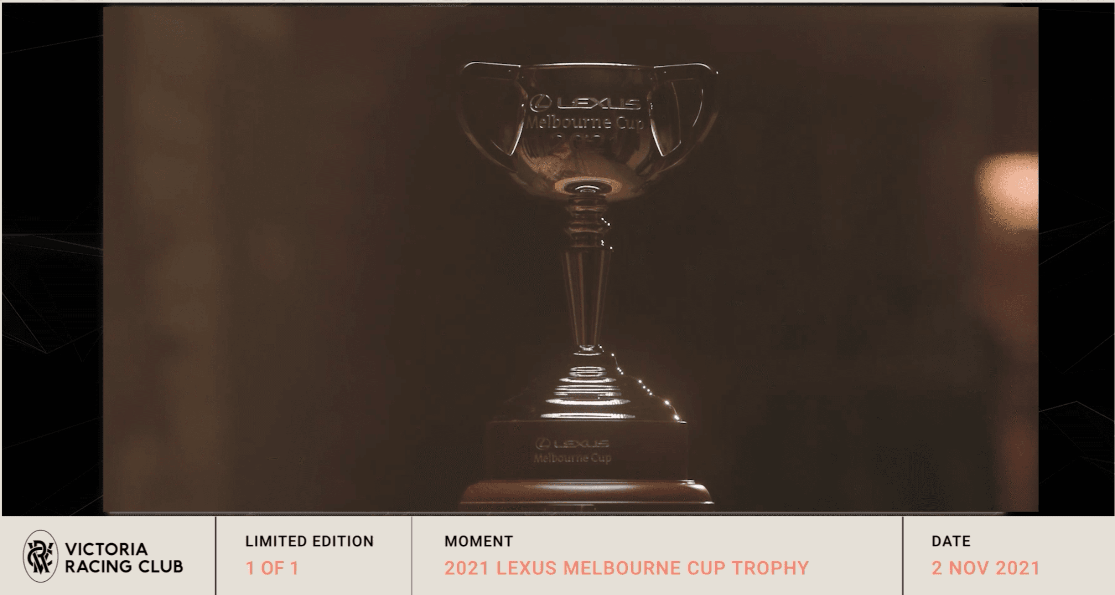 2021 Lexus Melbourne Cup Trophy