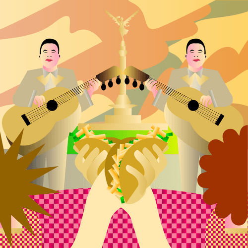  Tacos, serenade, you and me. Think about it. 🇲🇽🌮  ART by alexgranados.