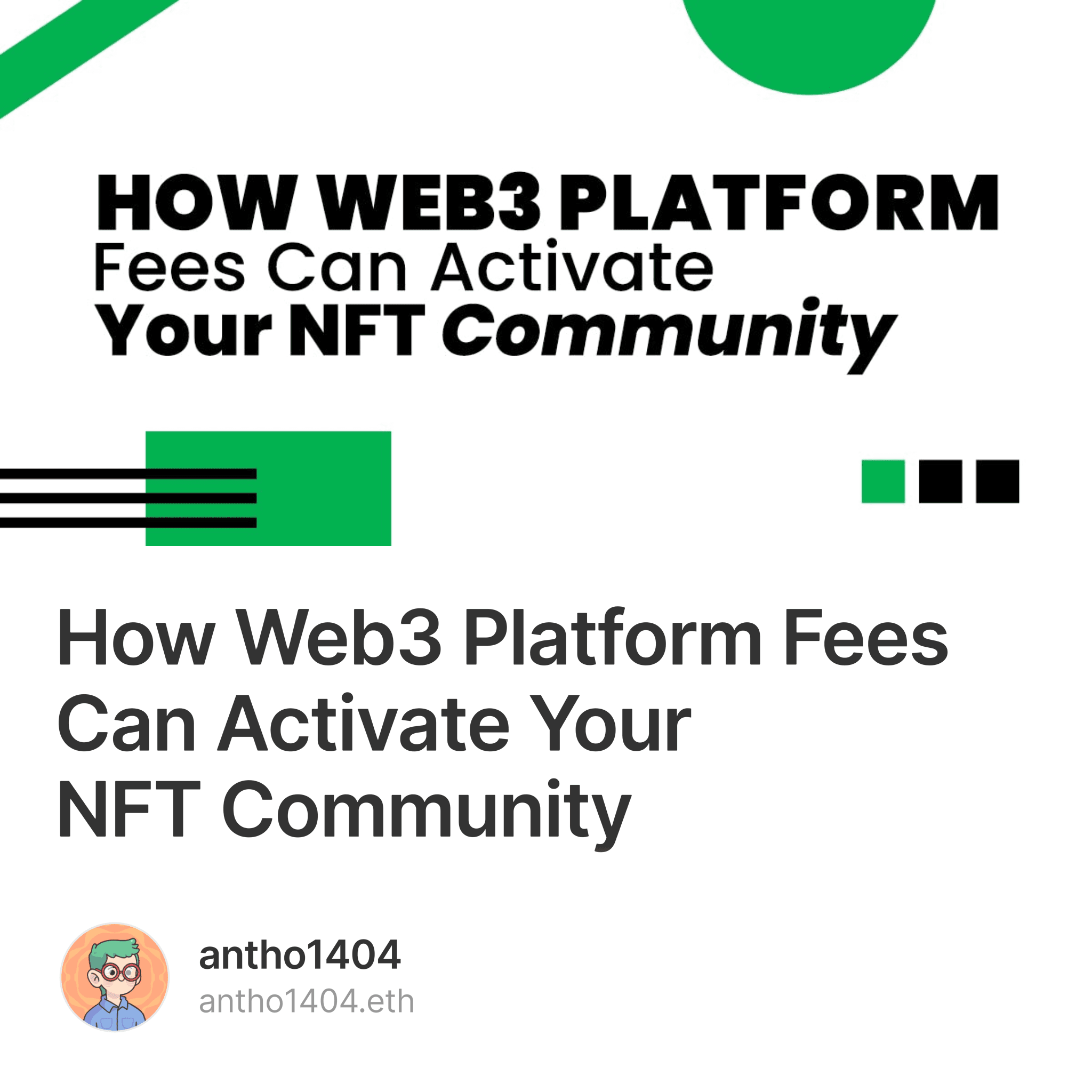 How Web3 Platform Fees Can Activate Your NFT Community 1/500