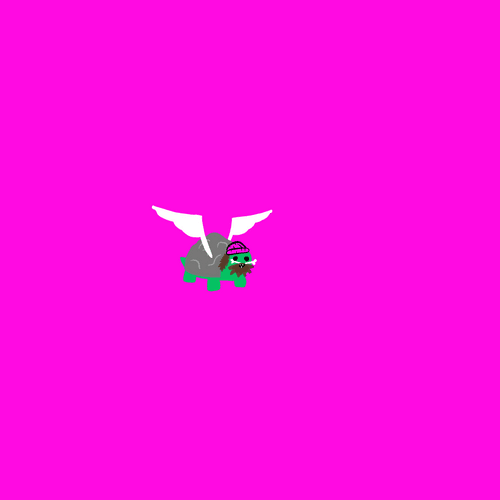 Cannibal Turtles with Wings X Bum Pink