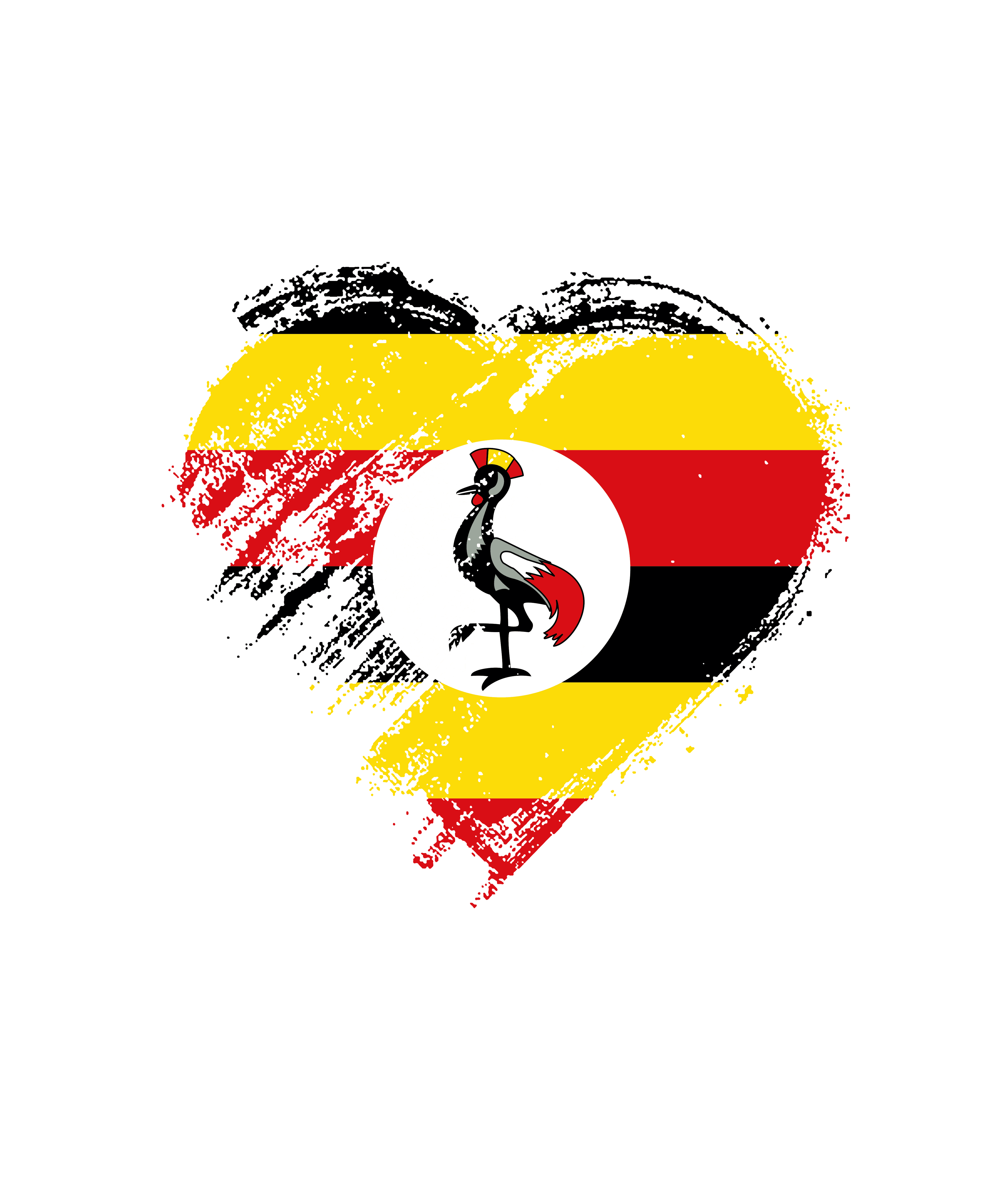 Grungy Love Flags -- Uganda