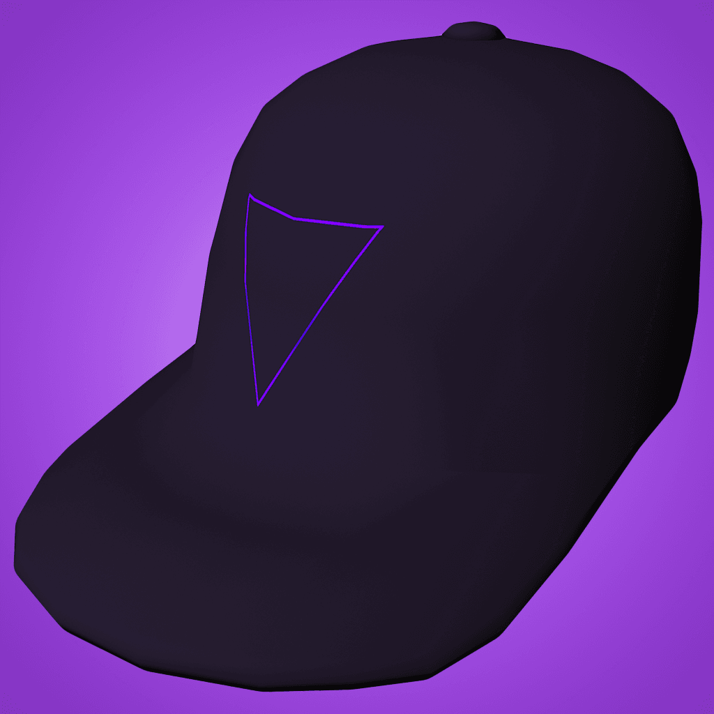 3lau-blue-triangle-cap-decentraland-wearables-opensea