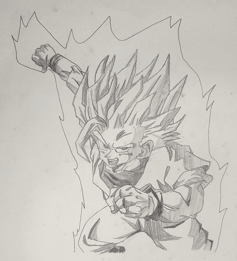Super Saiyan Son Gohan in Son Goku Attire - Anime Vintage Club | OpenSea