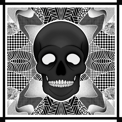 B&W Skull