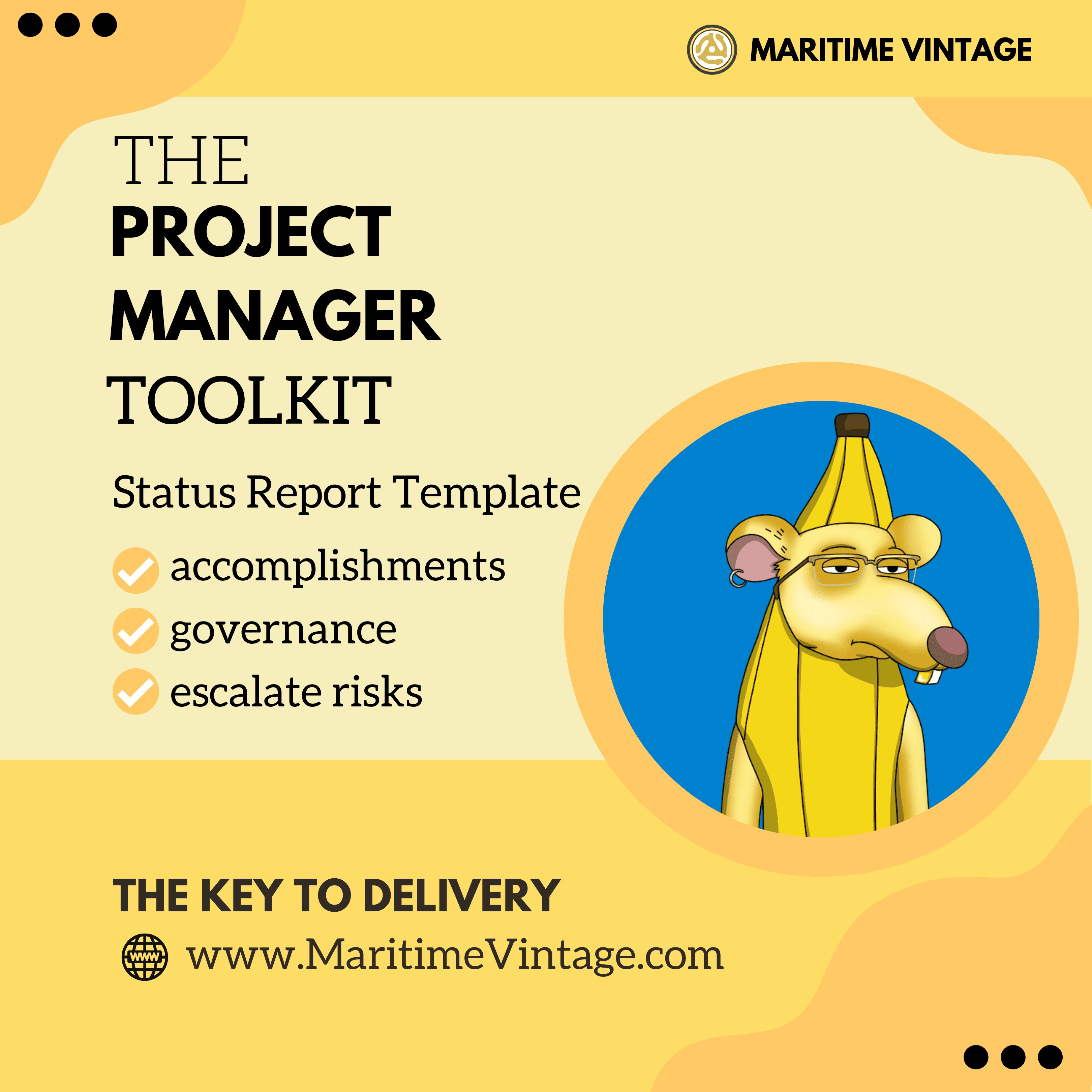 Project Manager Toolkit: Status Report Template from The Banana Rat