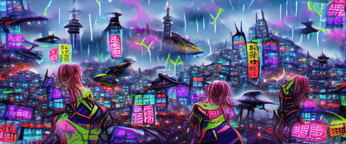  Rare 2 Ai Cyber Punk City