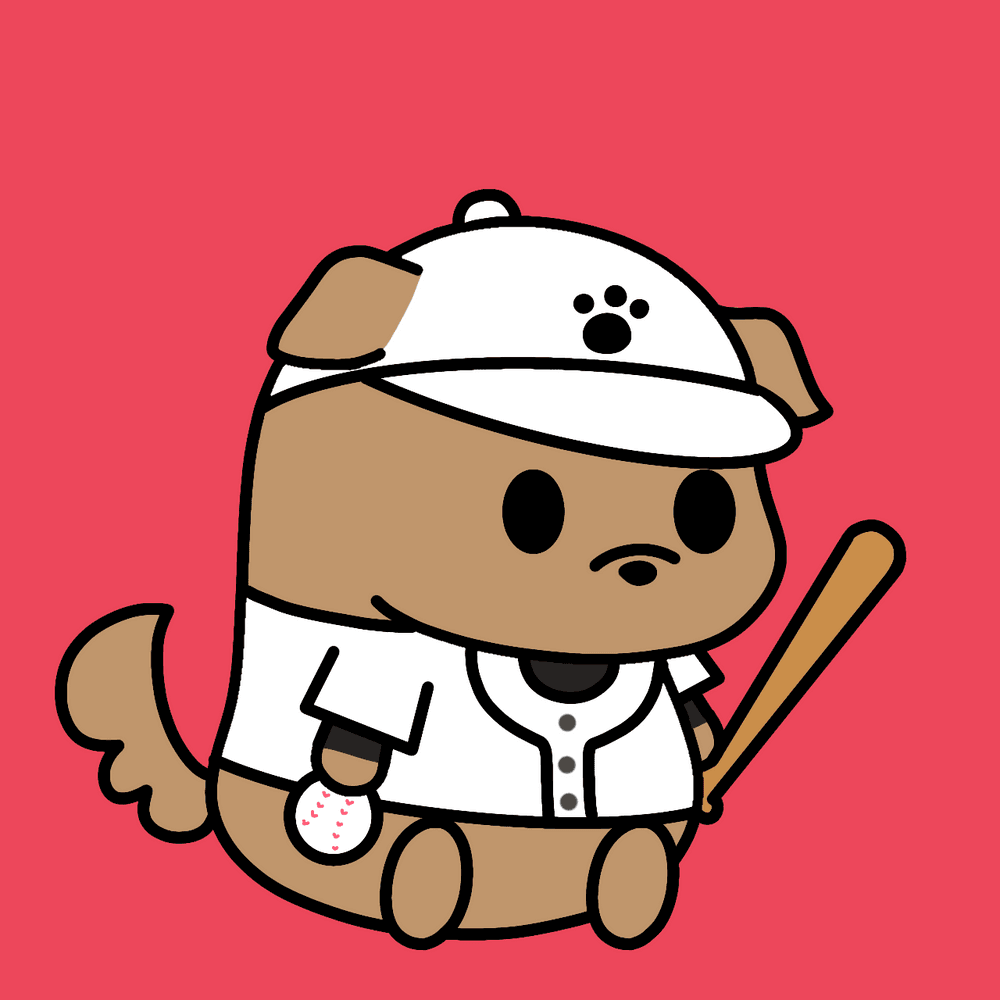 Dog Baseball Player犬の野球選手 Tailtown Opensea