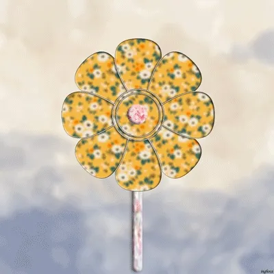 Pinwheel #624  eight petal flower
