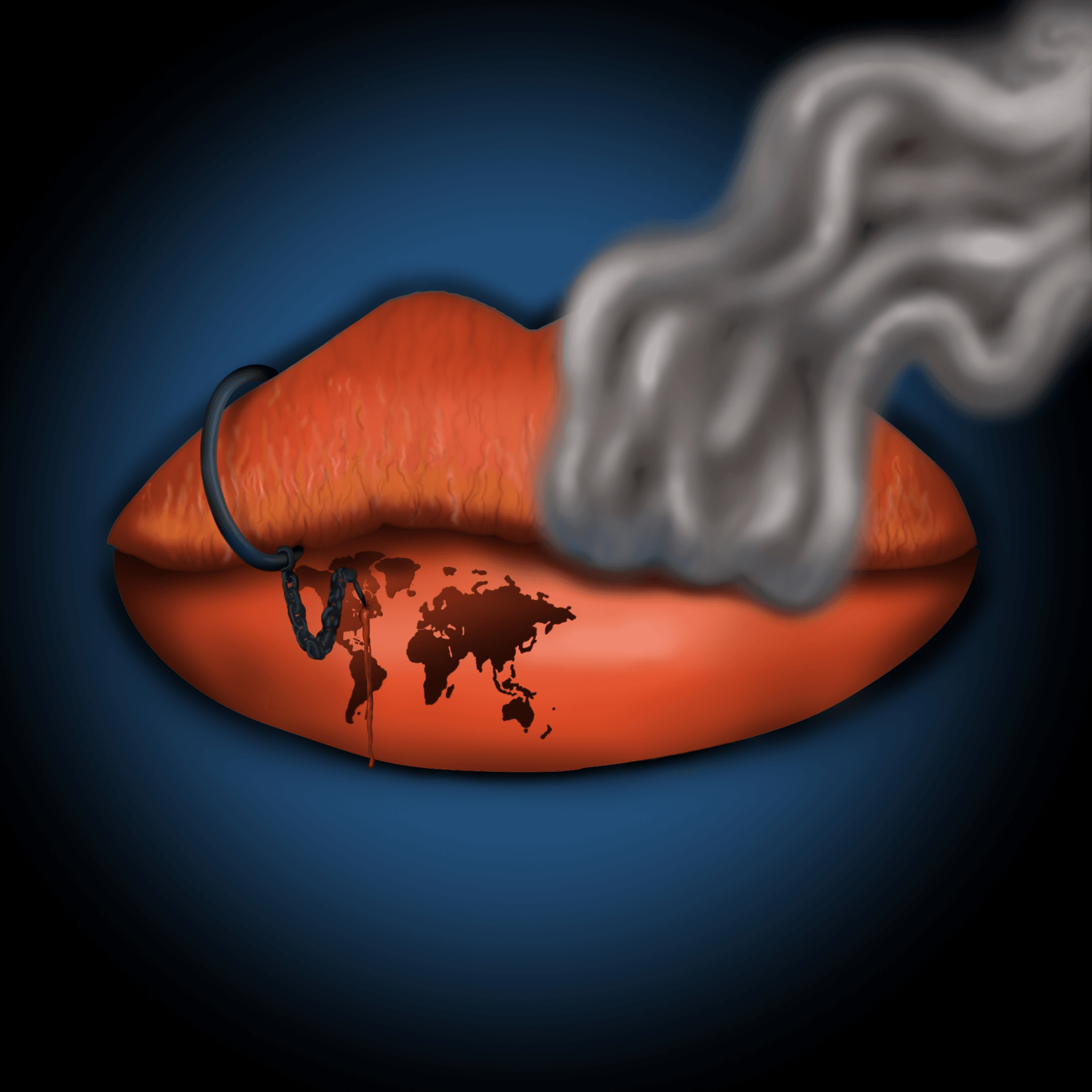 Earth on fire Lips ML-Token #21