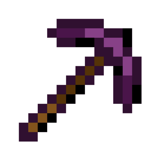 MINECRAFT PICKAXE NETHERITE PIXEL