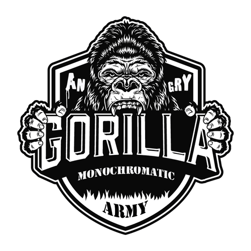 Angry Gorilla Monochromatic Army