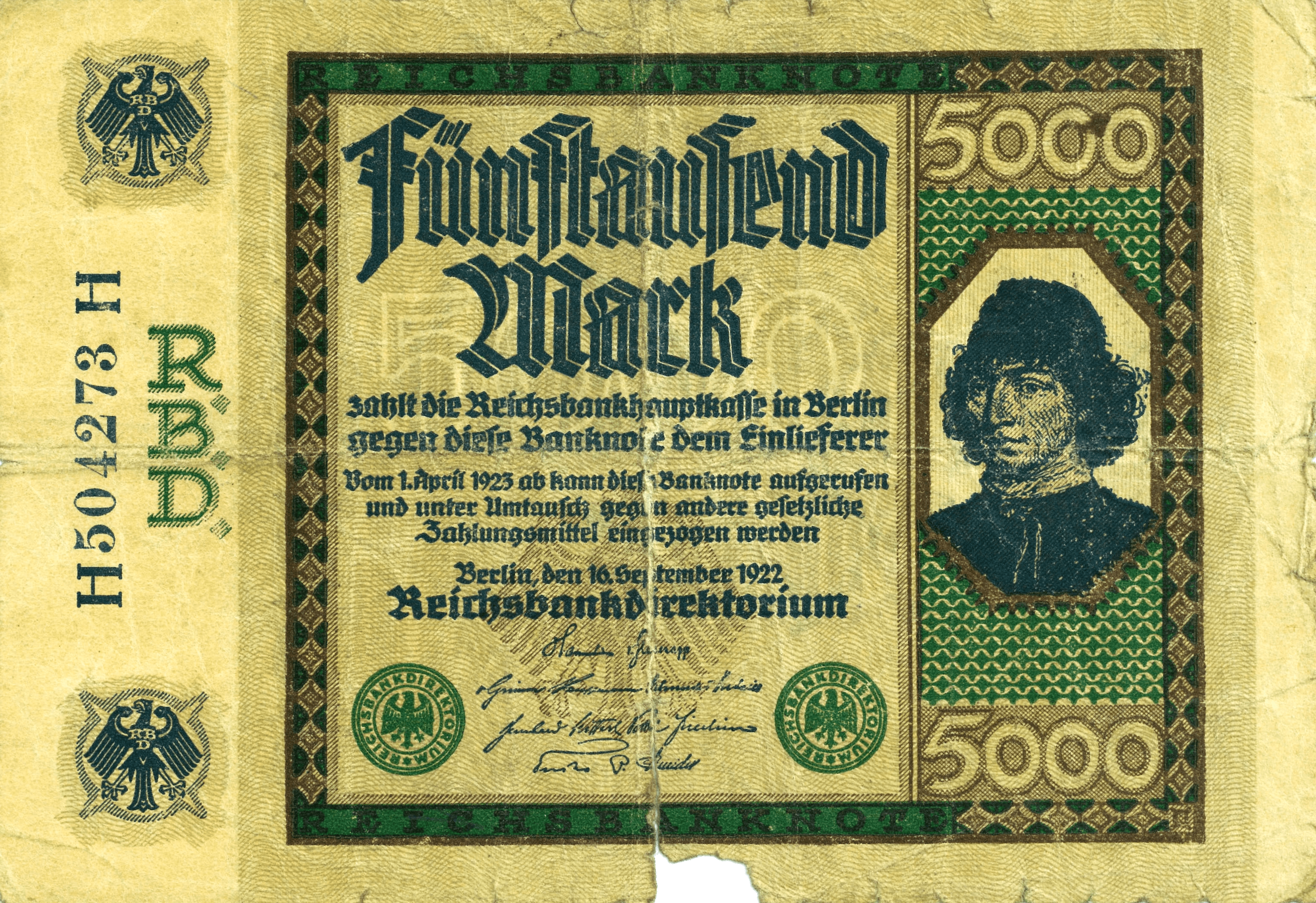 The Reichsbank 5.000 Mark Note II