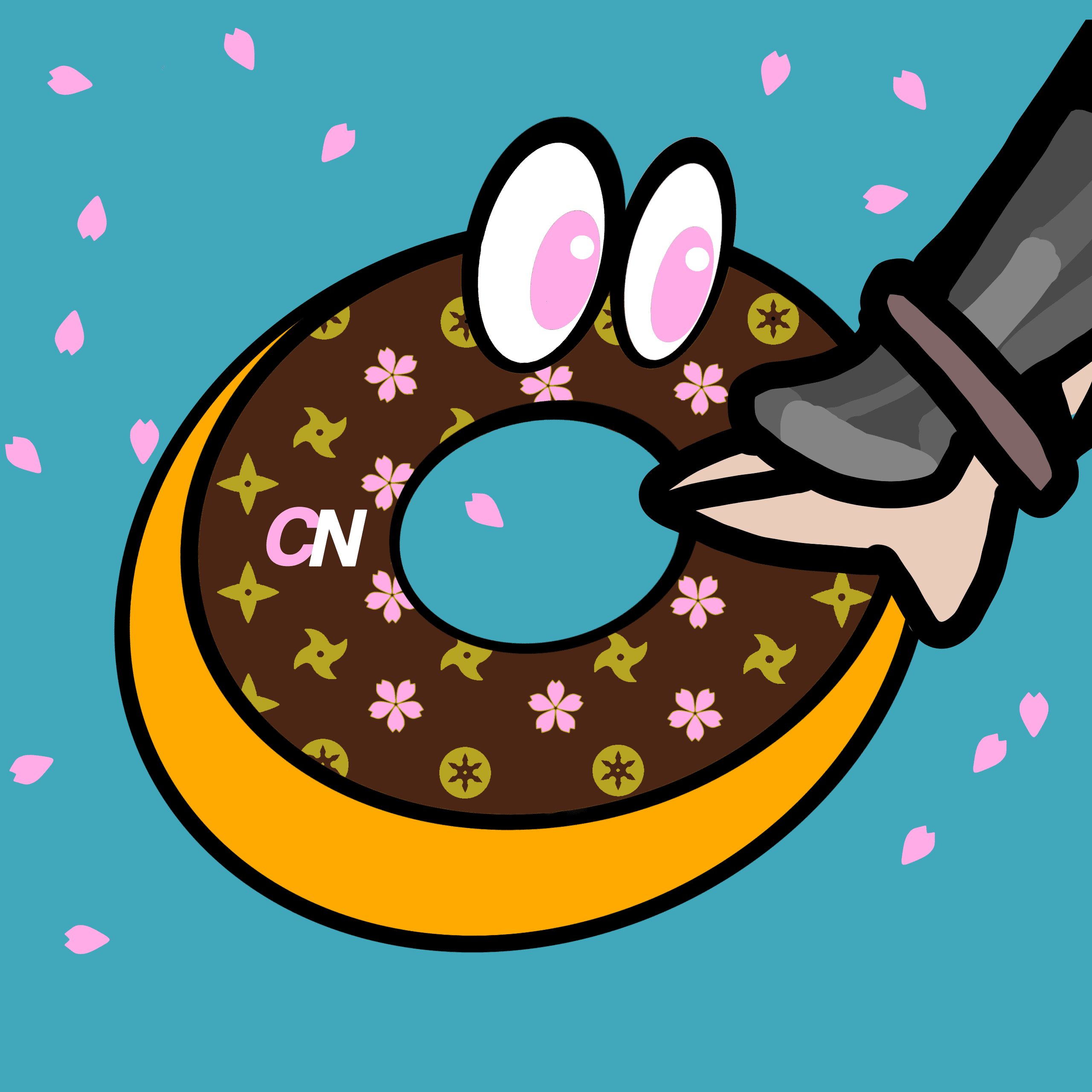 Mintin' Donuts #020 x CryptoNinja #002 Sakuya
