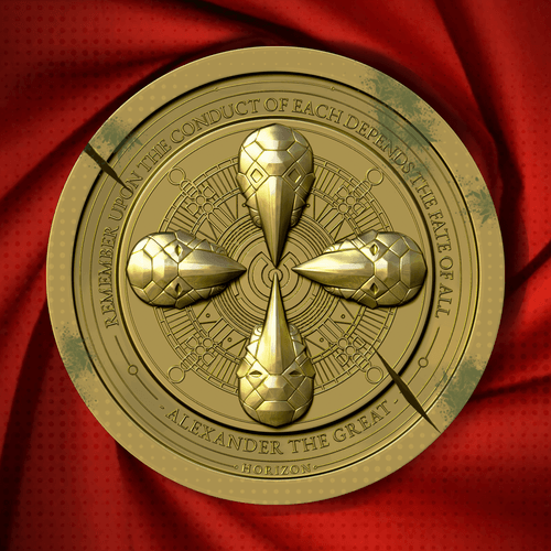Gold Compass Medallion #100