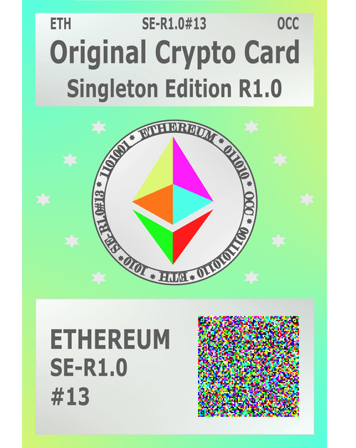 *Original Crypto Card*ETHEREUM*SE-R1.0#13*ETH*