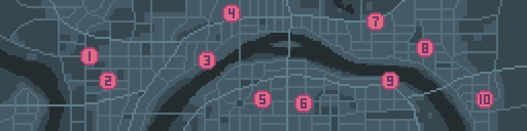 EeriCity Pink Pixel Art City Town Pixelart