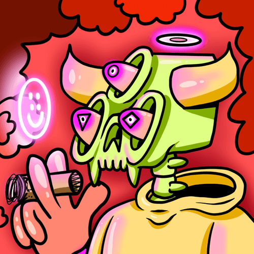 Smoking Skull #131