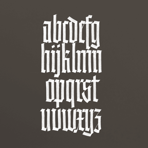 232/365 days practicing - Gothic Textura Quadrata