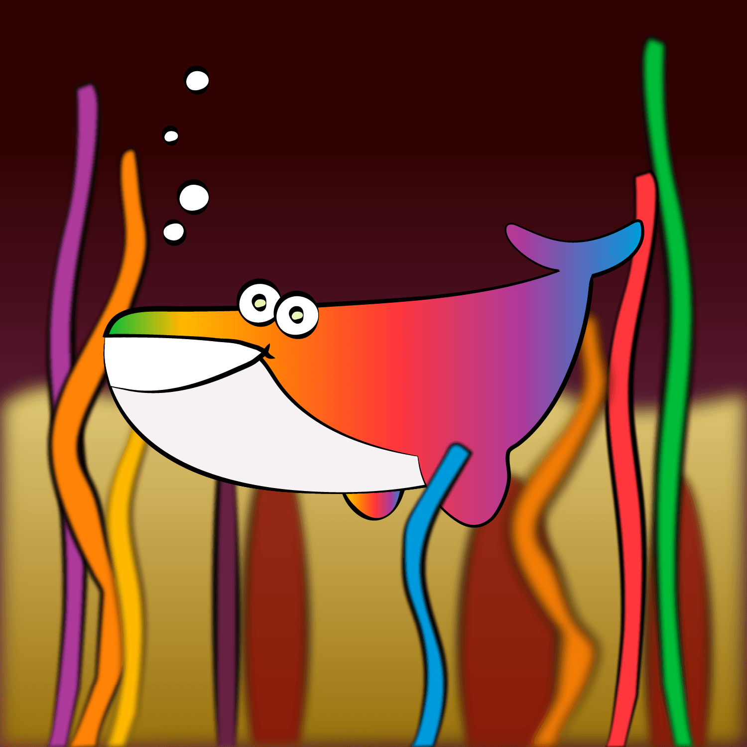 The colorful whale #51