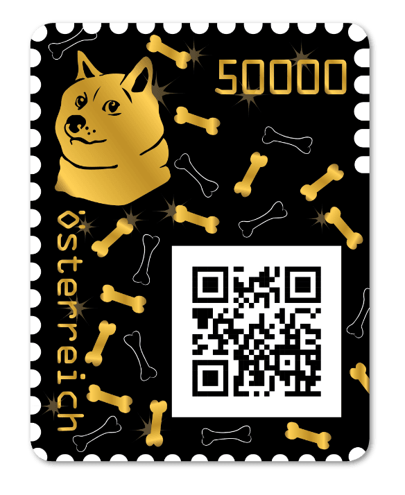 Crypto stamp Golden Doge 72wK8q
