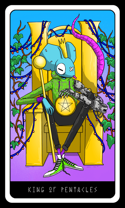 Rosko Sees the Future: King of Pentacles - Original Coloring