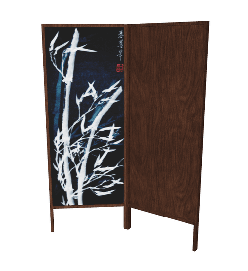 White bamboo windscreen